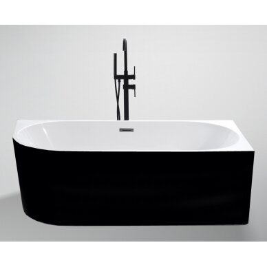 Akrilinė vonia NOVA 208 170 cm balta/juoda dešinė