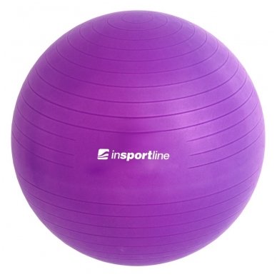 Gimnastikos kamuolys + pompa inSPORTline TOP BALL 65cm (violetinis)
