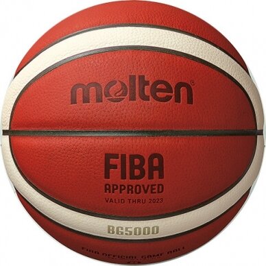 Krepšinio kamuolys varžyboms Molten B6G5000, dydis 6