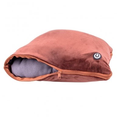 Masažinė pagalvėlė ir antklodė inSPORTline Trawel Brown 2