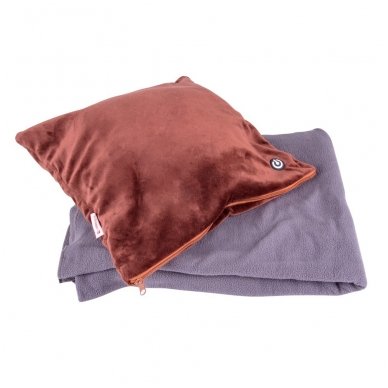 Masažinė pagalvėlė ir antklodė inSPORTline Trawel Brown 4