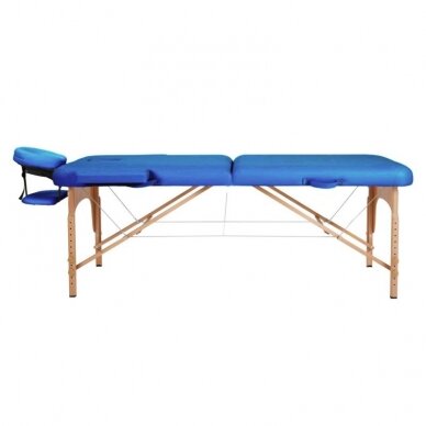 Mobilus medinis masažo stalas 2 dalių Spartan Bett Wood - Blue 1