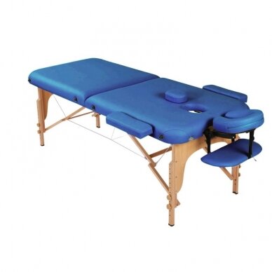 Mobilus medinis masažo stalas 2 dalių Spartan Bett Wood - Blue 2