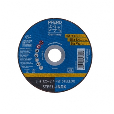 Nerūd. plieno pjovimo diskas PFERD EHT 125x2,4mm A46 P PSF-INOX 1