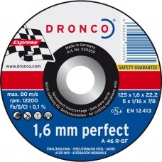 Pjovimo diskas DRONCO A46R T41 (125 x 1,6 x 22,2)