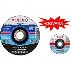 Pjovimo diskas DRONCO AS60T INOX T41 (125 x 1,0 x 22,23) + DOVANA D1123270100