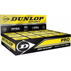 Skvošo kamuoliukai Dunlop Pro White 1 Yellow Dot