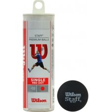 Skvošo kamuoliukai Wilson Staff WRT618500, raudoni, vidutinio greičio, 3vnt.