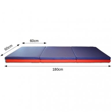 Sulankstomas čiužinys RingSport Pliago 25kg/m 180/60/5cm (mėlynas) 2