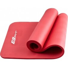 Treniruočių kilimėlis EB Fit NBR, 180x60x1cm, raudonas, su krepšiu